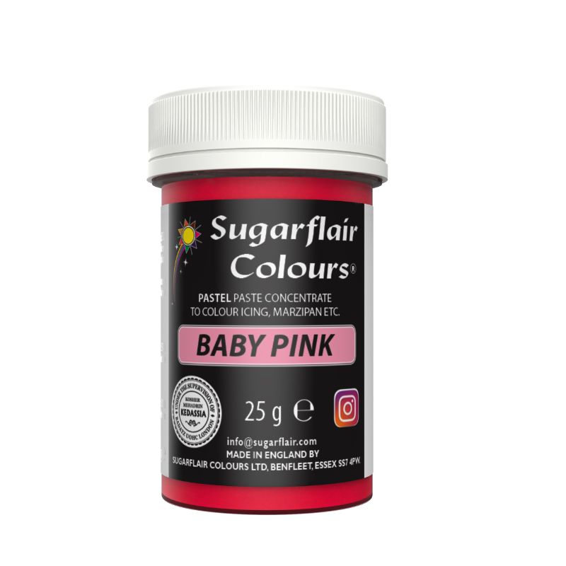 Χρώμα ζαχαροπλαστικής πάστα ροζ baby 25γρ Sugarflair