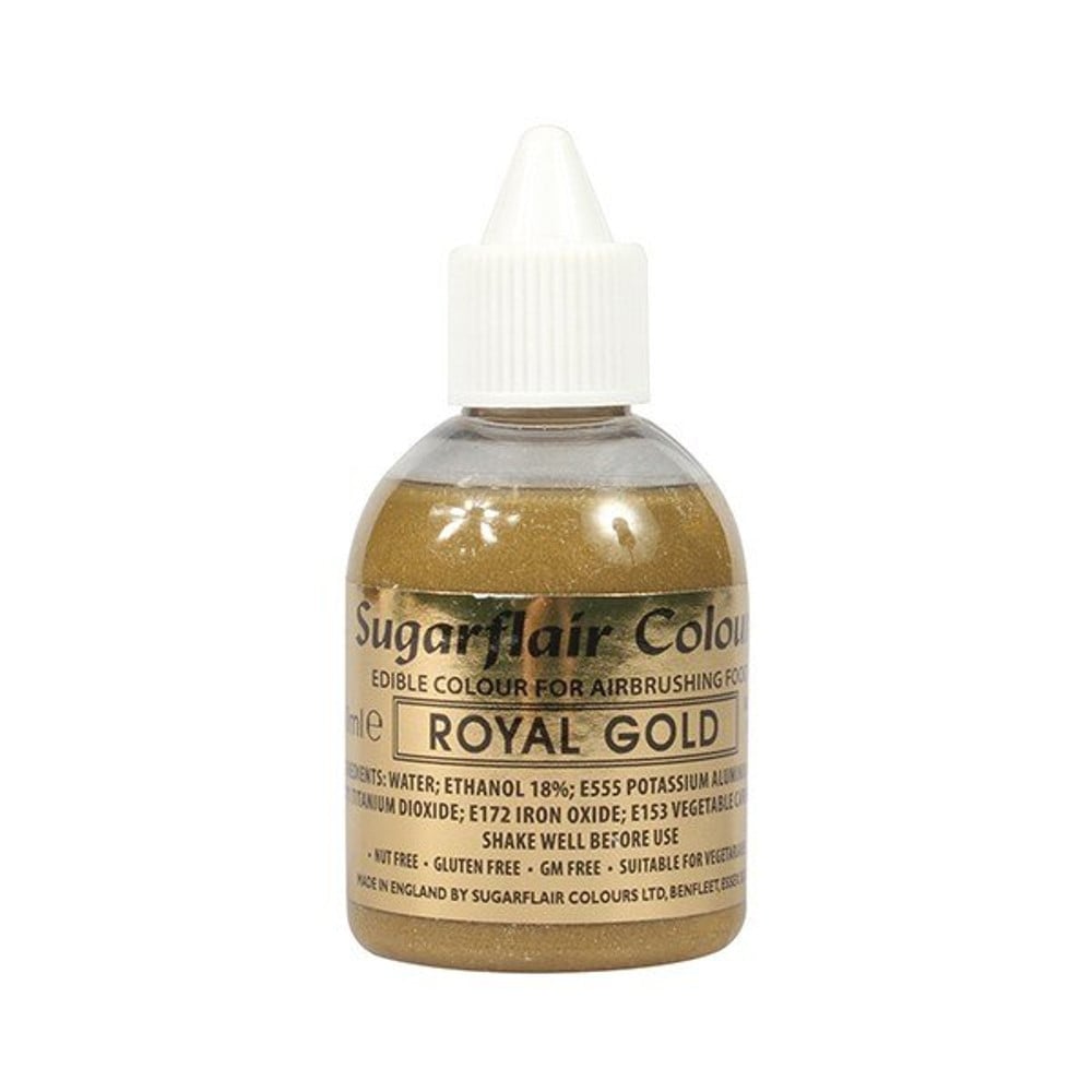 Χρώμα αερογράφου χρυσό royal 60ml Sugarflair