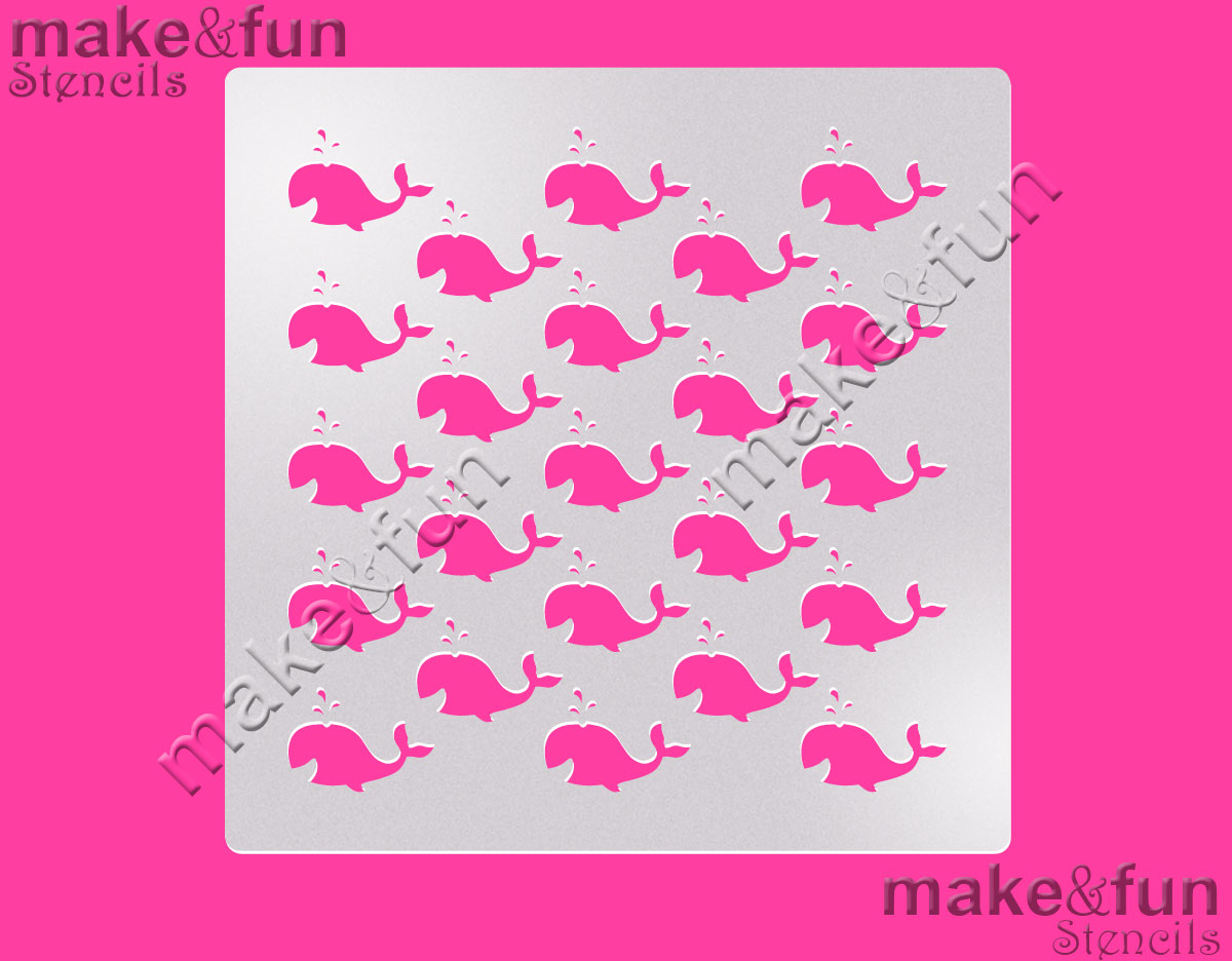 Στένσιλ φαλαινάκια 14x14cm