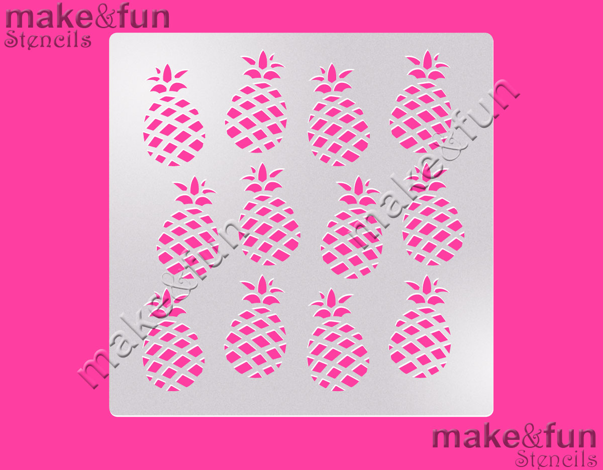 Στένσιλ ανανάς 14x14cm