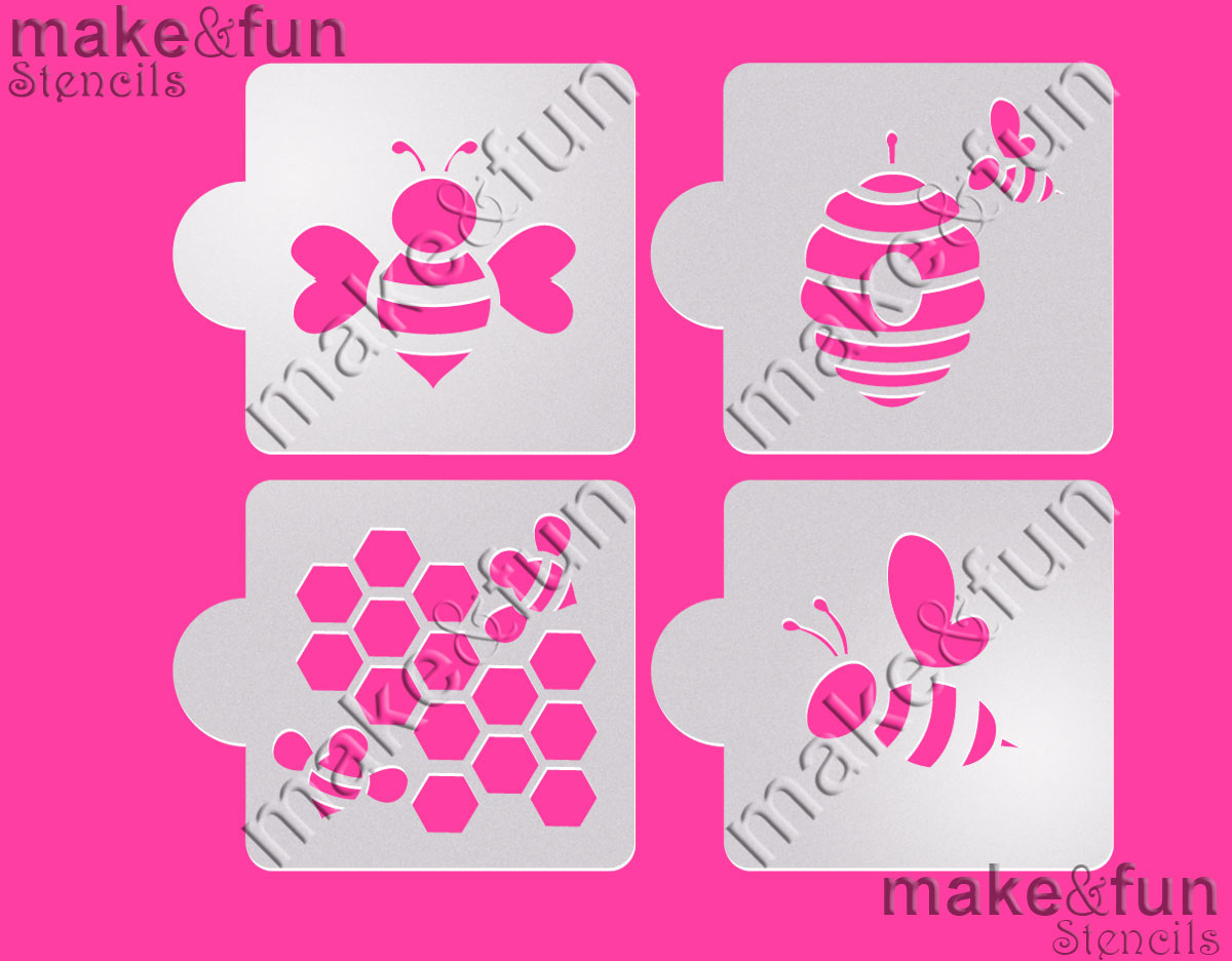Στένσιλ μέλισσες 6,5cm 4τεμ