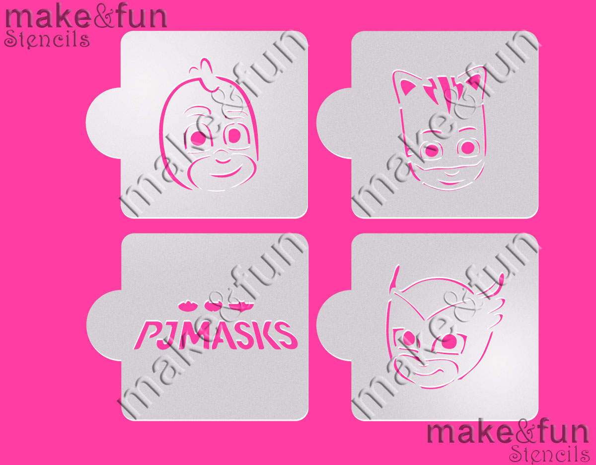 Στένσιλ Pj-masks 6,5cm 4τεμ