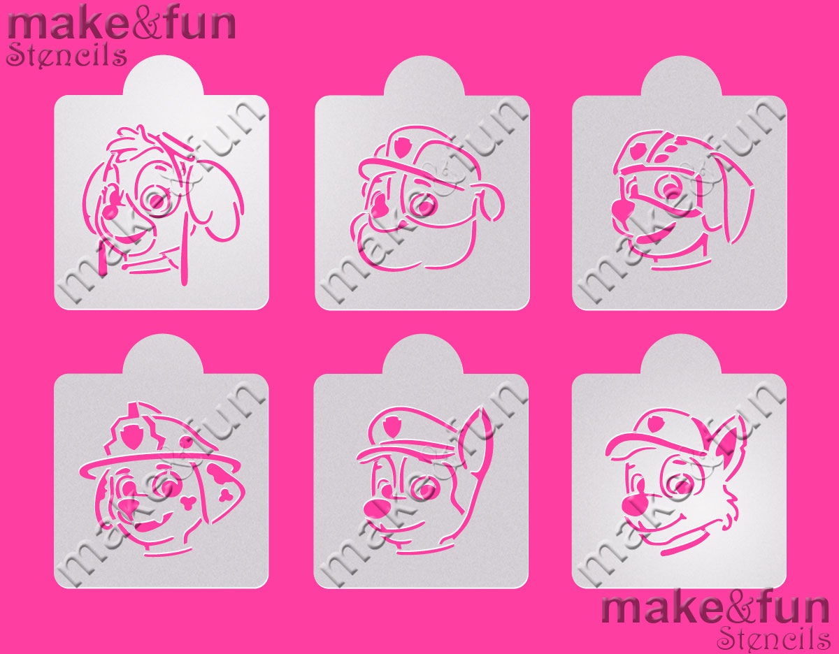 Στένσιλ Paw patrol 6,5cm 6τεμ