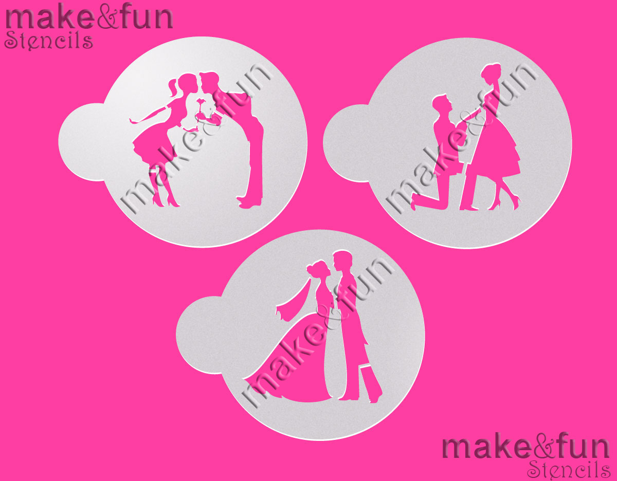 Στένσιλ ζευγάρια 6,5cm 3τεμ