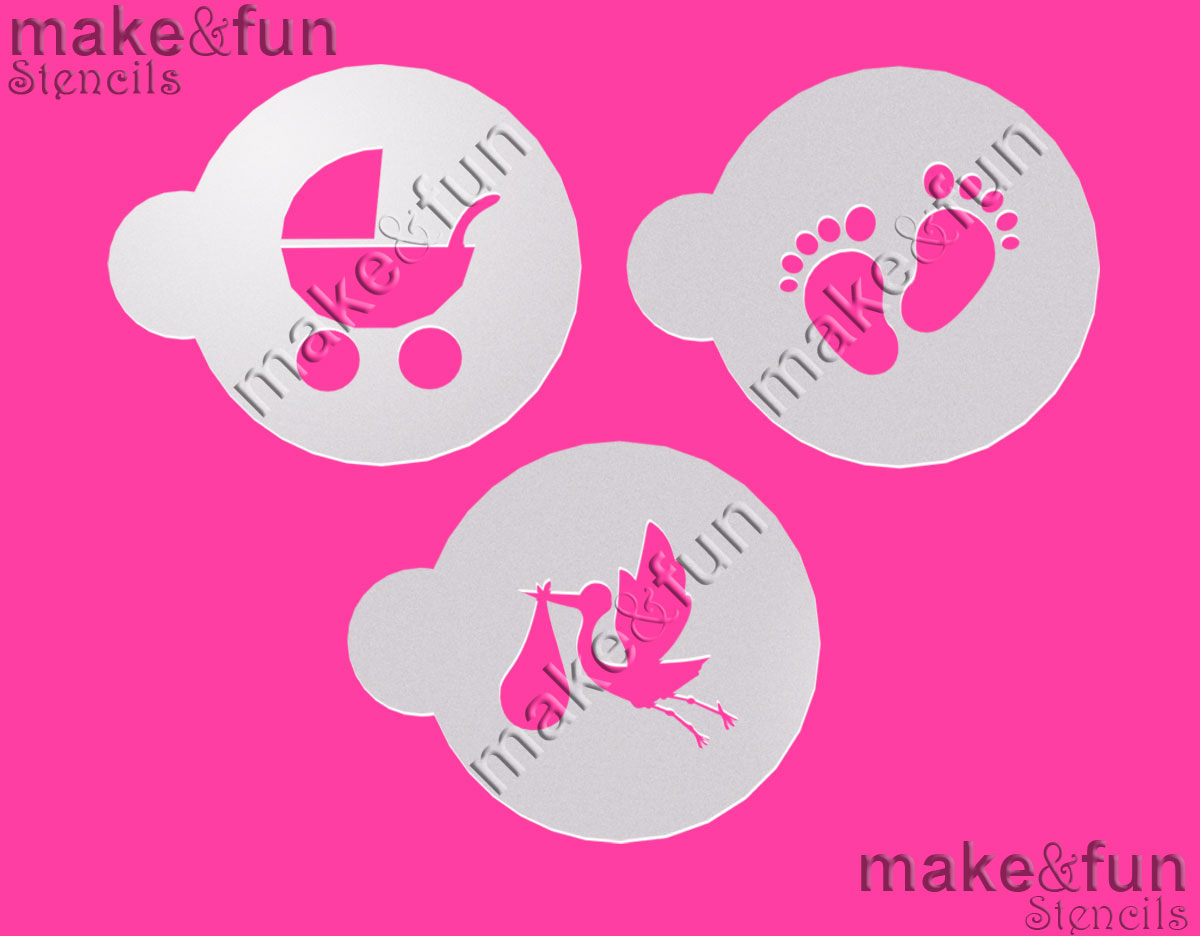 Στένσιλ βάπτισης 6,5cm 3τεμ