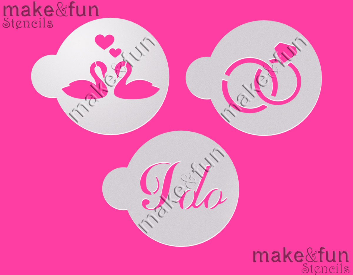 Στένσιλ γάμου 6,5cm 3τεμ