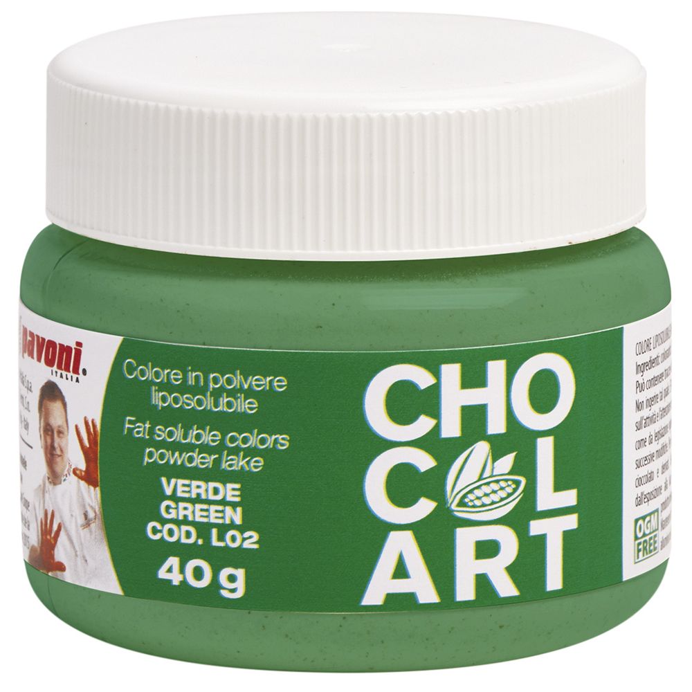 Χρώμα σοκολάτας πράσινο 40γρ Pavoni