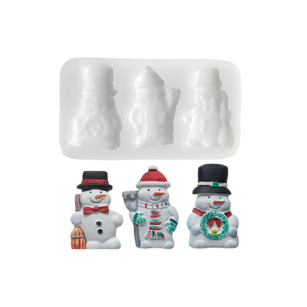 Καλούπι σιλικόνης χιονάνθρωποι 3 σχέδια Silikomart