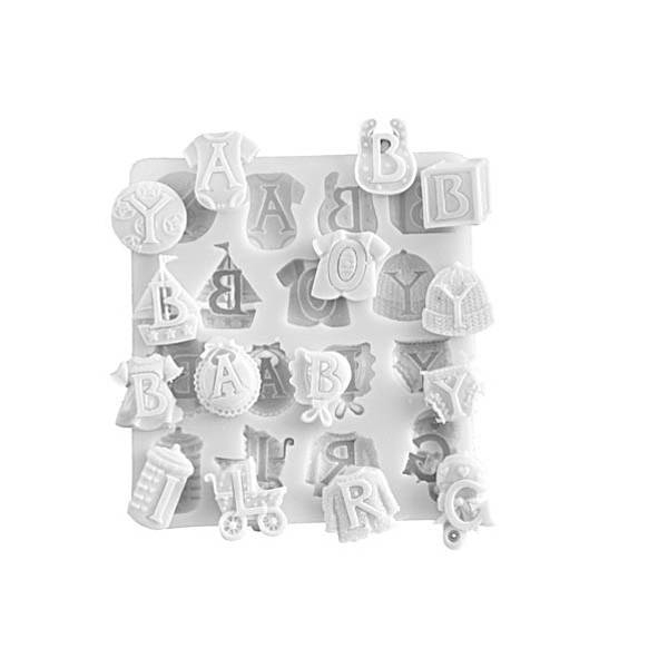 Καλούπι σιλικόνης γράμματα baby Silikomart