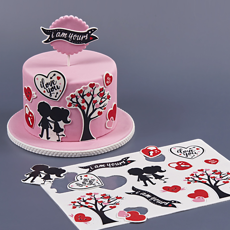 Πλάκα ζαχαρόπαστας love 20x30cm Sugart