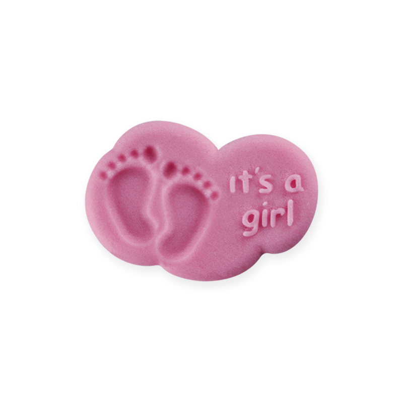 Συννεφάκια με πατουσάκι ροζ 3cm 20τεμ ζαχαρωτά Sugart