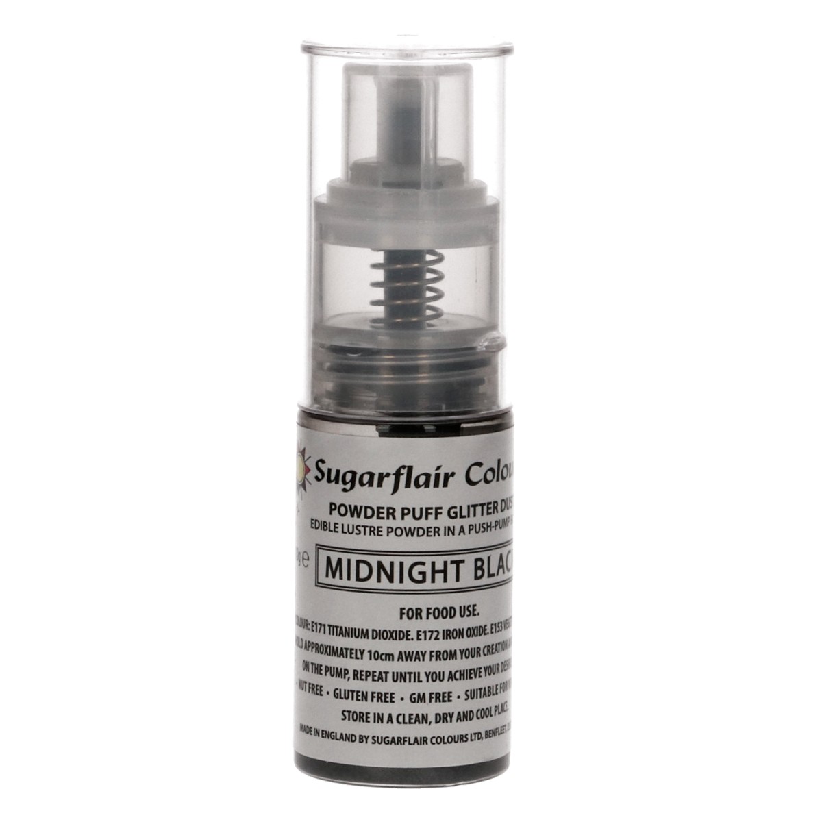 Pump spray μαύρο περλέ 10γρ Sugarflair