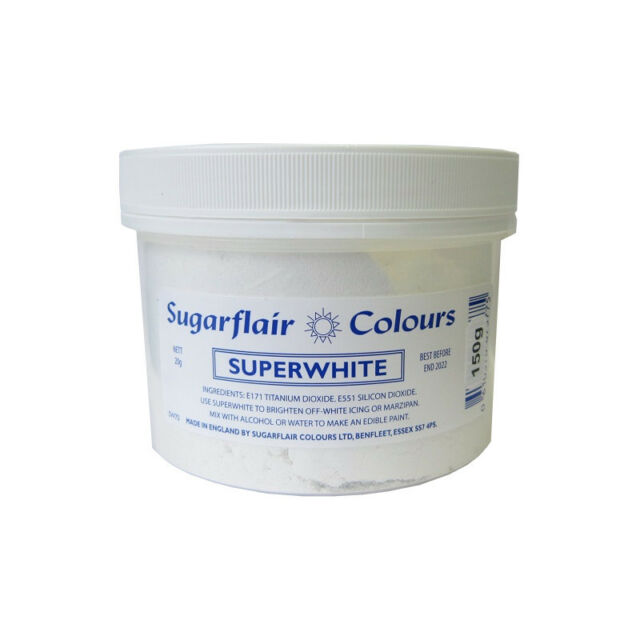 Χρώμα ζαχαροπλαστικής σκόνη λευκό 150γρ Sugarflair