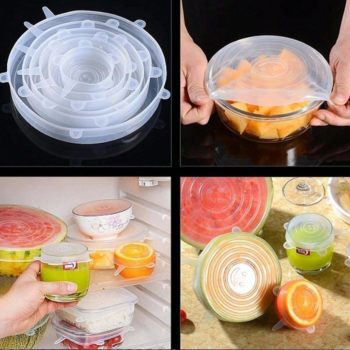 Καπάκια σιλικόνης ελαστικά 6τεμ