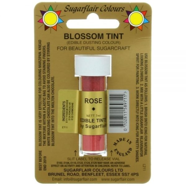 Χρώμα ζαχαροπλαστικής σκόνη ροζ rose 7ml Sugarflair