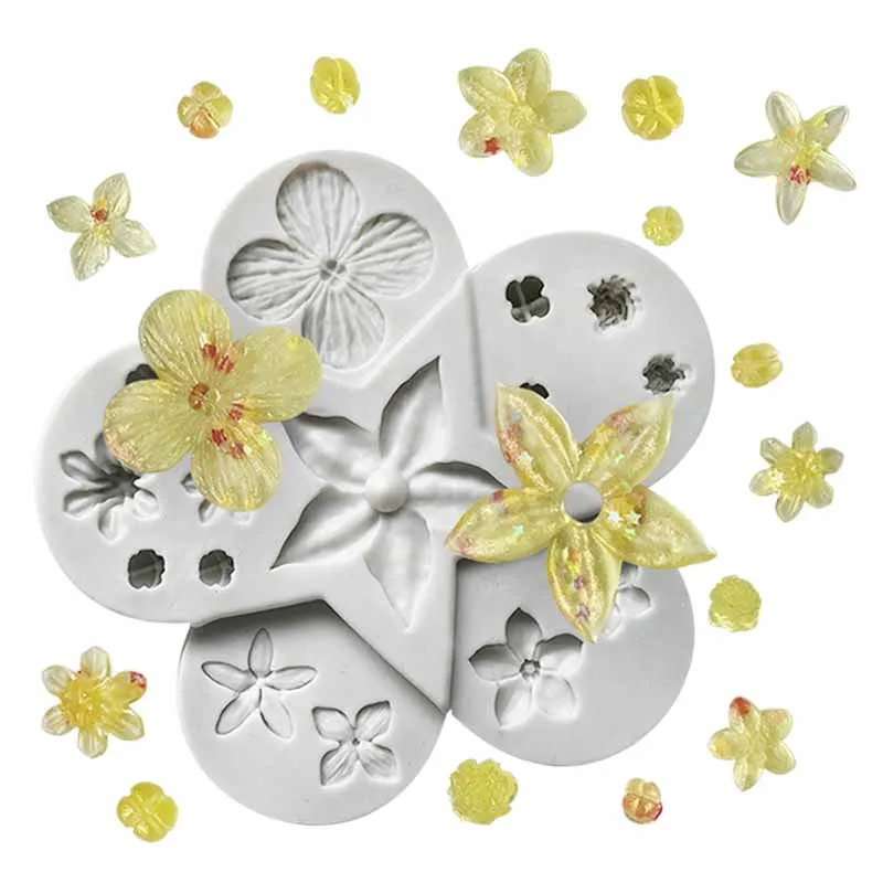 Καλούπι σιλικόνης λουλούδια σε διάφορες διαστάσεις 17τεμ