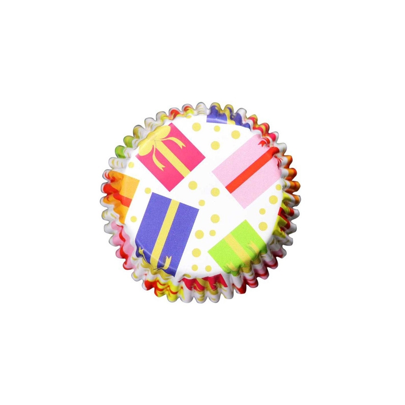 Θήκες cupcake με χριστουγεννιάτικα δώρα 5cm 30τεμ PME