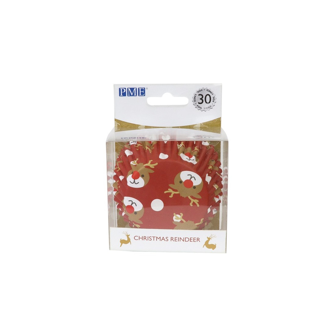 Θήκες cupcake με τάρανδο 5cm 30τεμ PME