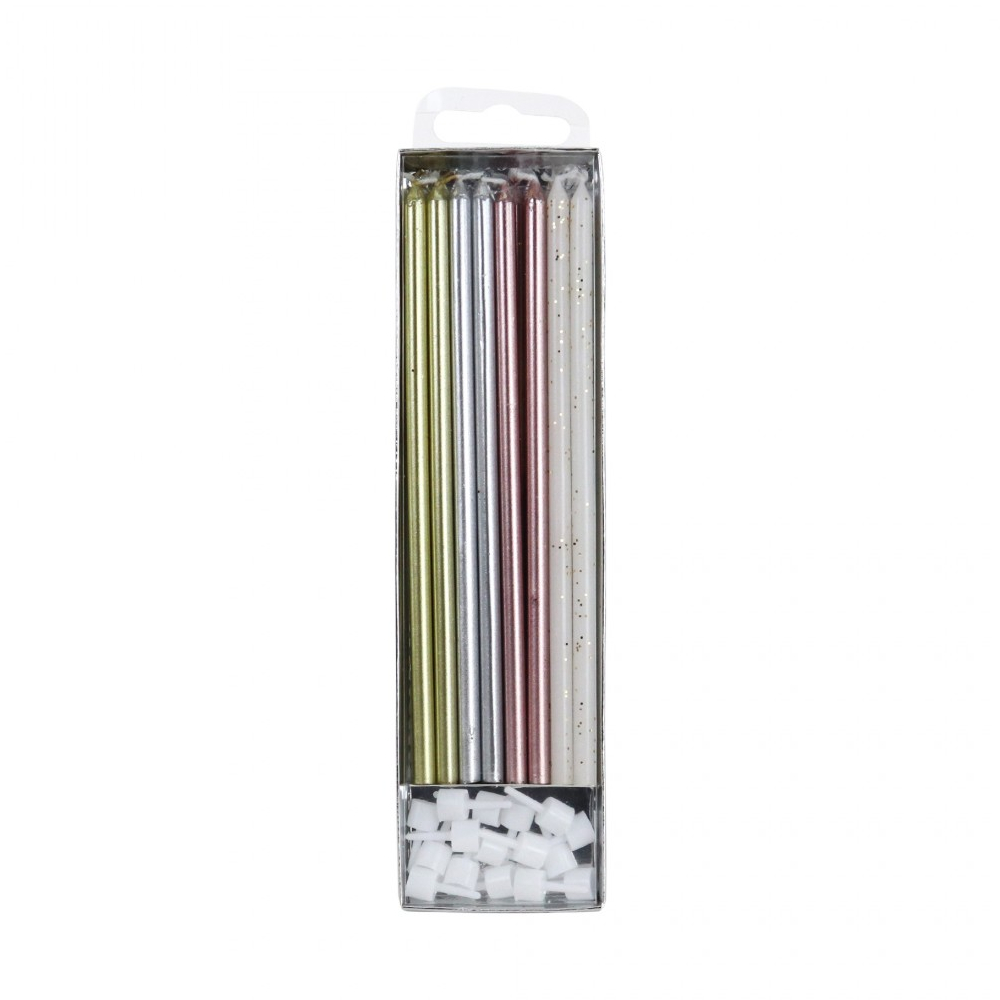 Κεριά πολύχρωμα 14cm 16τεμ PME