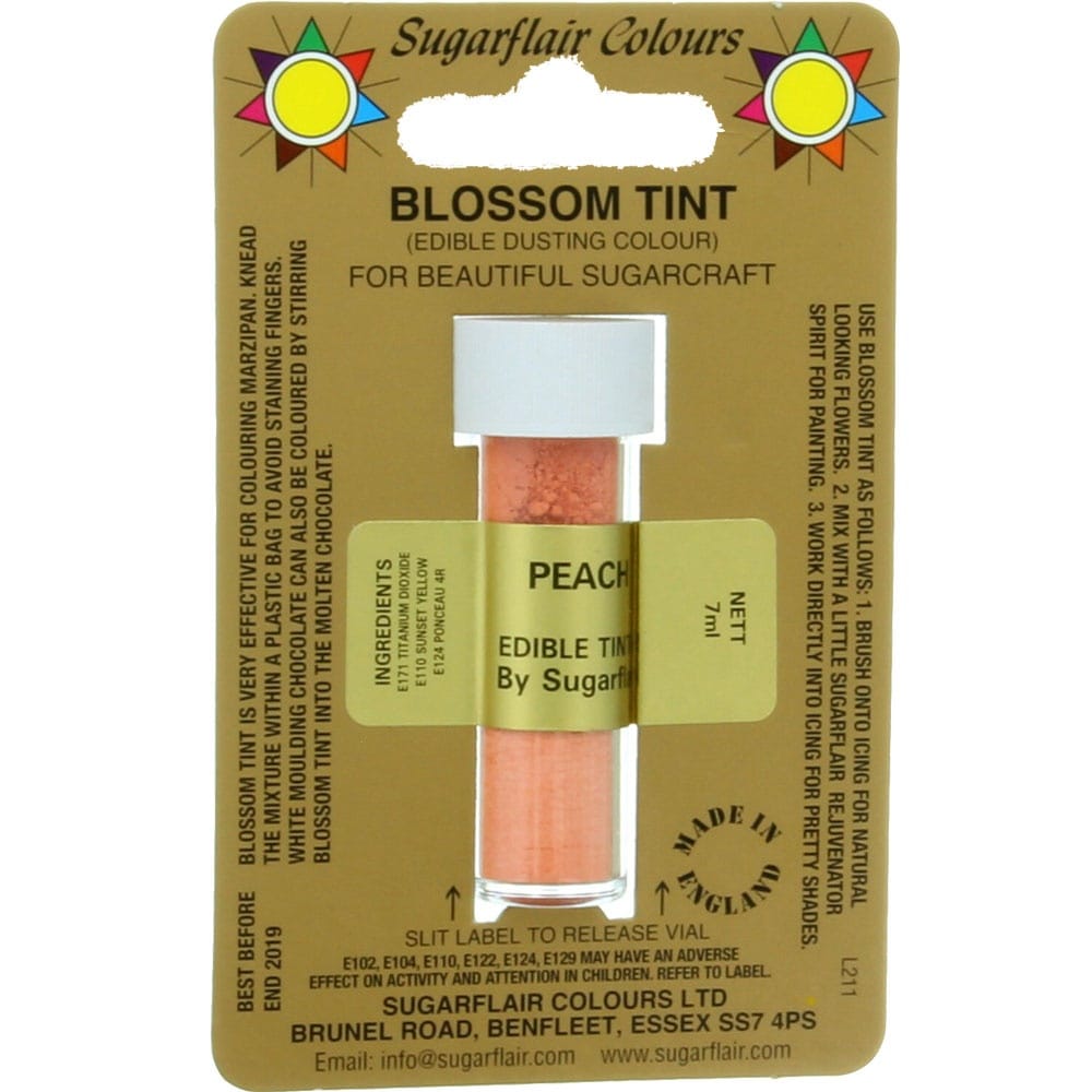 Χρώμα ζαχαροπλαστικής σκόνη ροδακινί peach 7ml Sugarflair