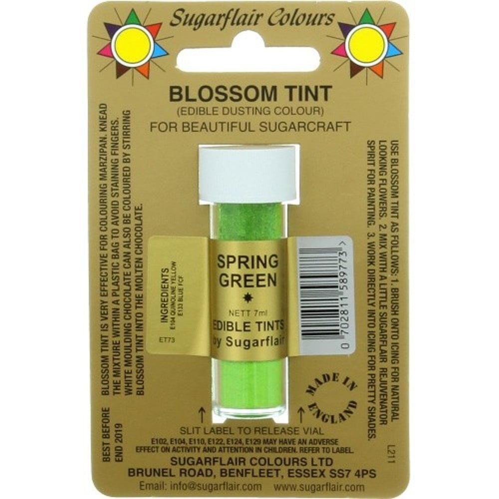 Χρώμα ζαχαροπλαστικής σκόνη πράσινο spring 7ml Sugarflair