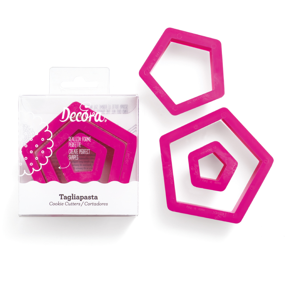 Κουπάτ πεντάγωνα 1,5-3,5-5cm 3τεμ Decora