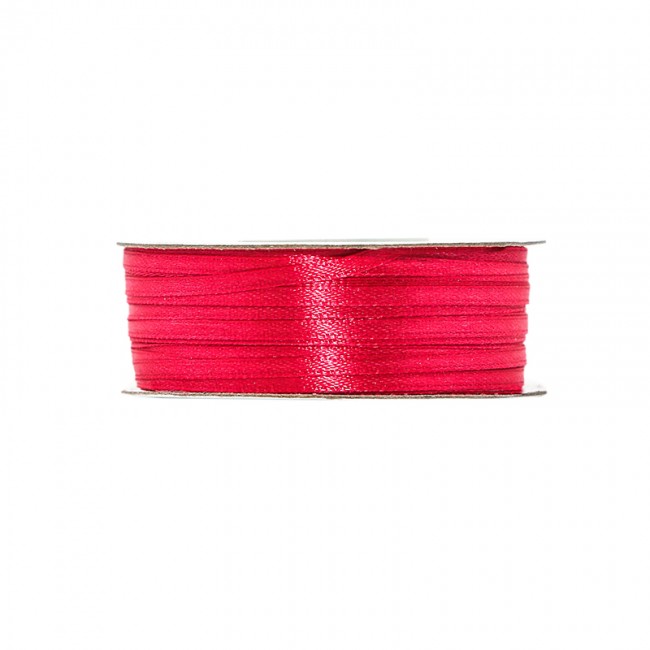 Κορδέλα σατέν φουξ 3mm 100m διπλής όψης