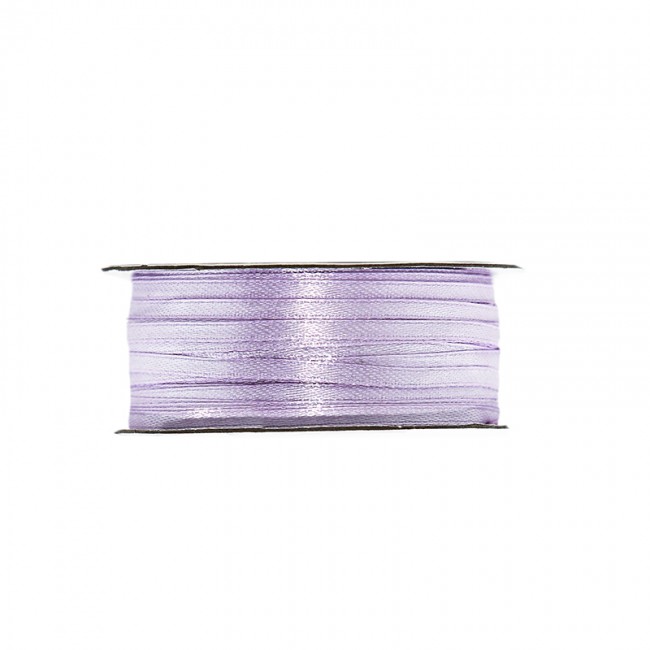 Κορδέλα σατέν λιλά 3mm 100m διπλής όψης