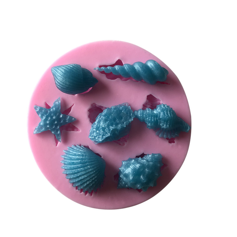 Καλούπι σιλικόνης κοχύλια mini 7τεμ