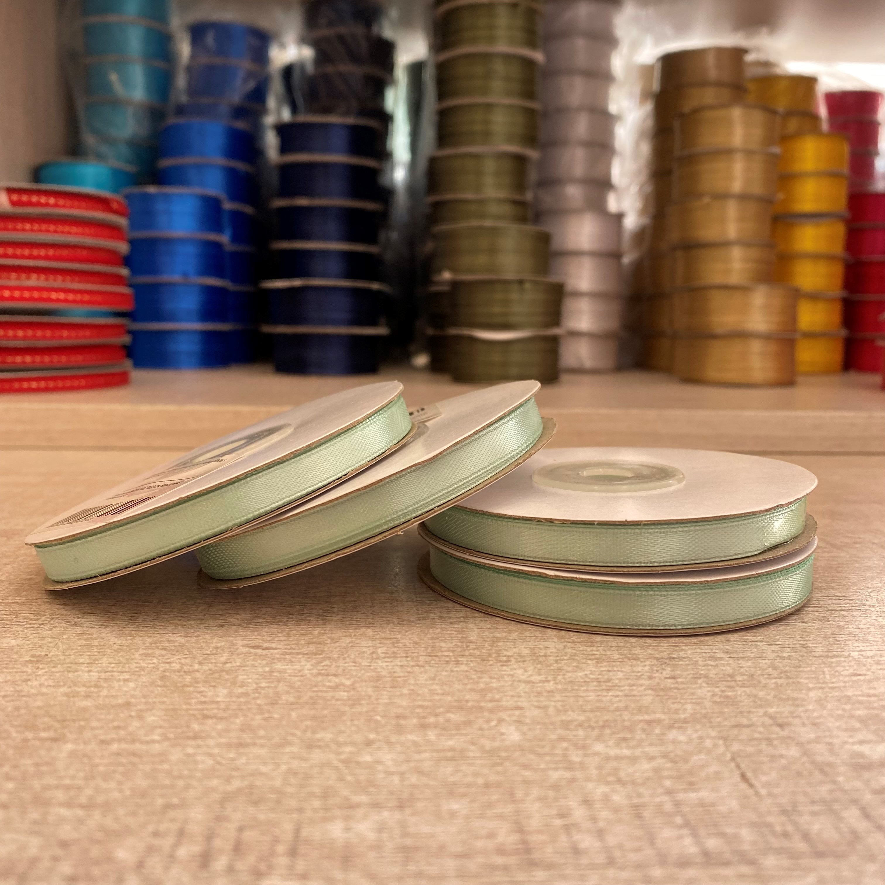 Κορδέλα σατέν βεραμάν 6mm 25m διπλής όψης