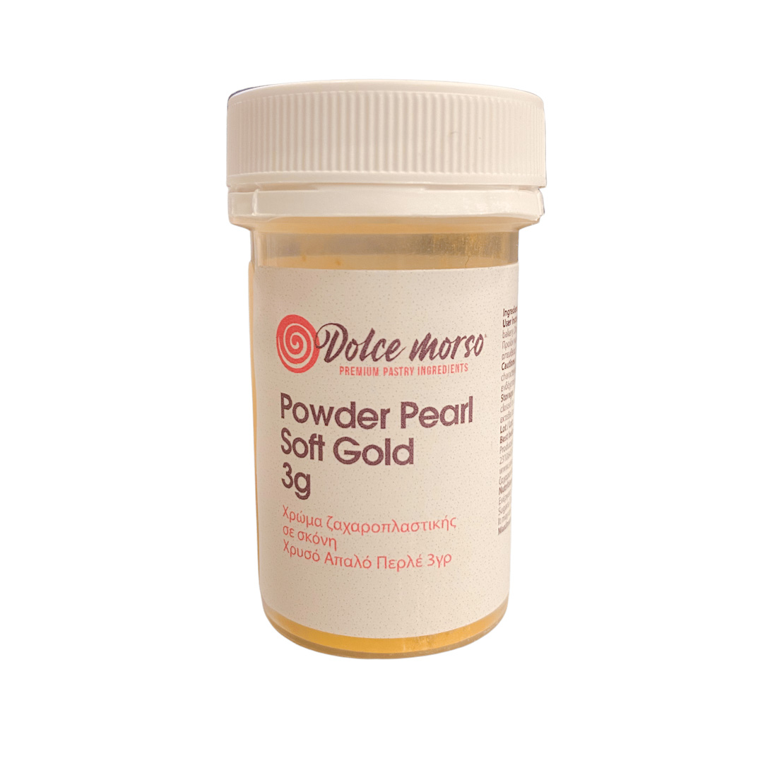 Χρώμα ζαχαροπλαστικής σκόνη χρυσό pearl soft gold 3γρ Dolce Morso