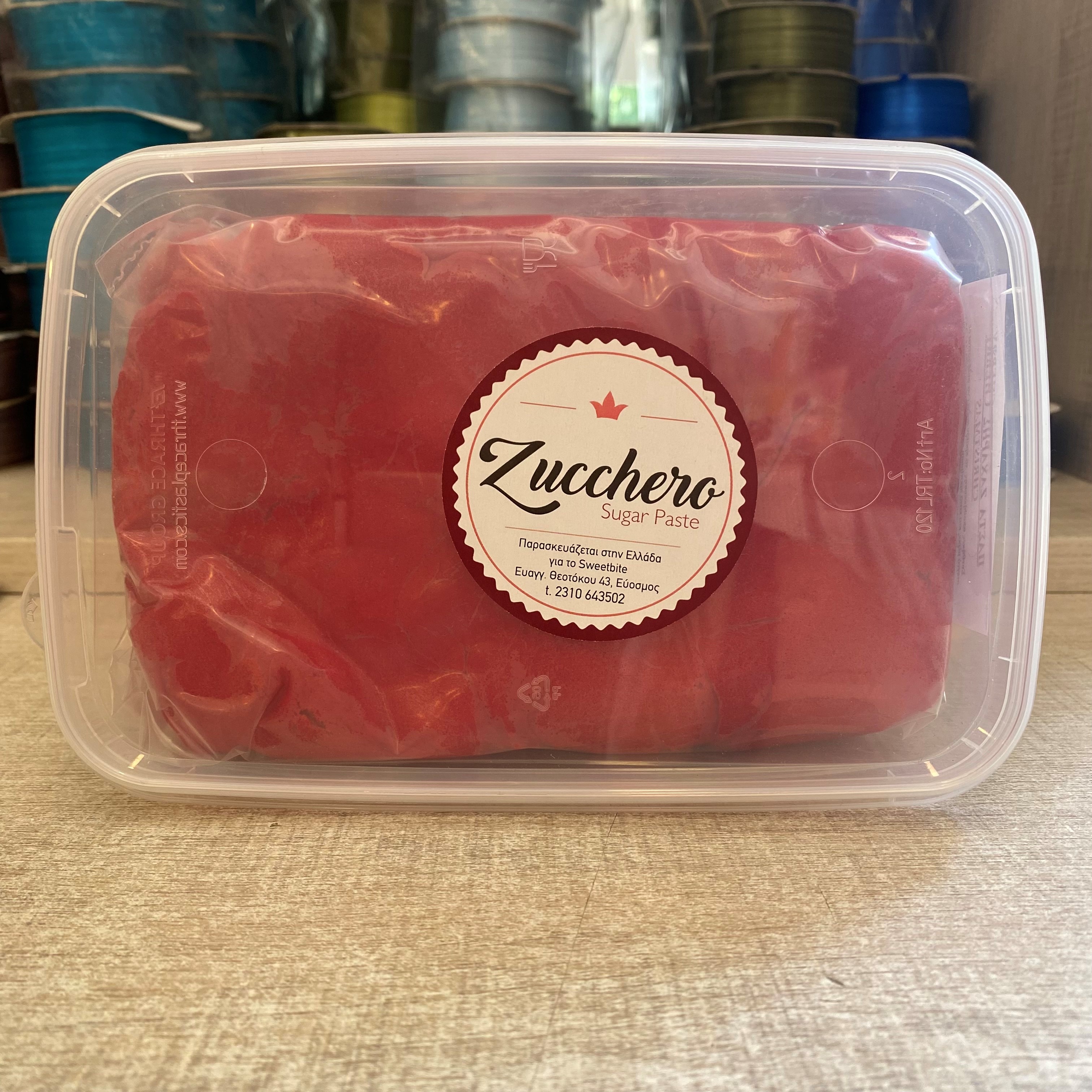 Ζαχαρόπαστα κόκκινη christmas cherry 1 κιλό Zucchero