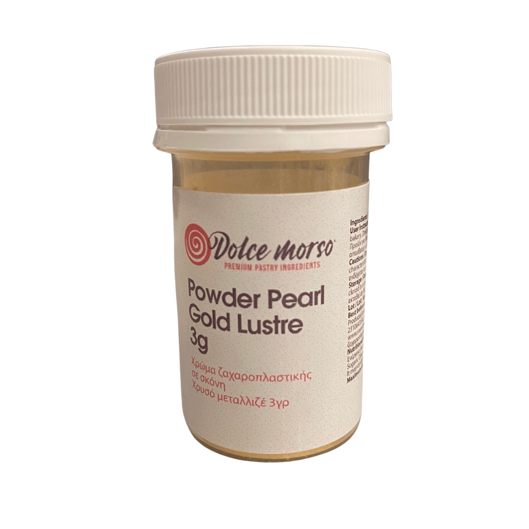 Χρώμα ζαχαροπλαστικής σκόνη χρυσό pearl light gold 3γρ Dolce Morso