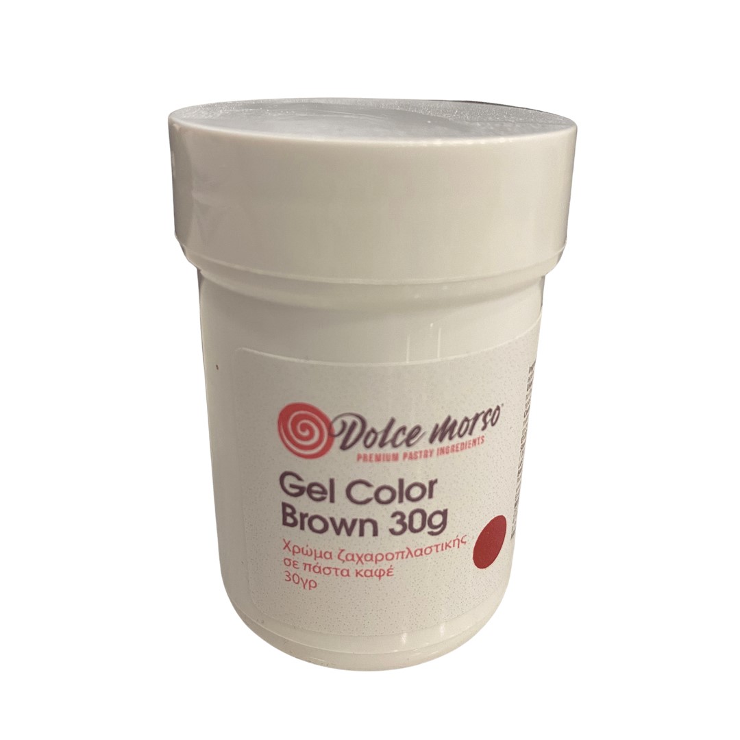 Χρώμα ζαχαροπλαστικής πάστα καφέ brown 30γρ Dolce Morso