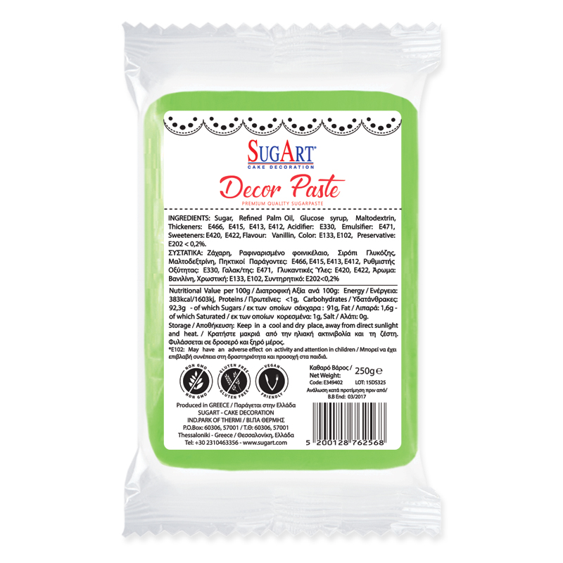 Ζαχαρόπαστα λαχανί 1 κιλό Sugart