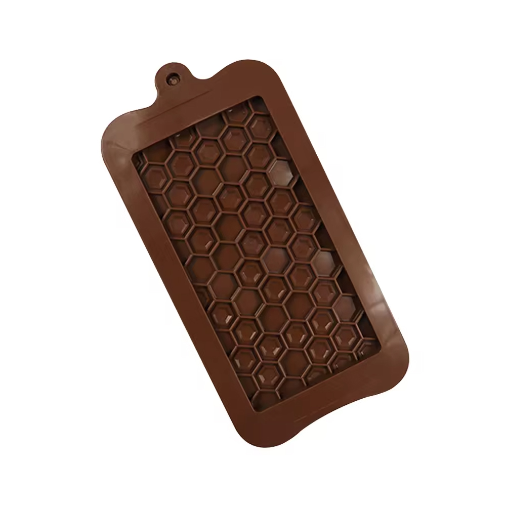 Φόρμα σιλικόνης για πλάκα σοκολάτας με εξάγωνα 16x8cm