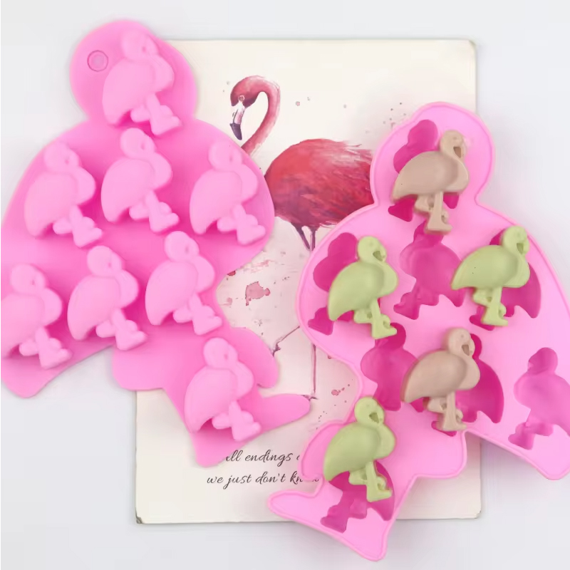 Φόρμα σιλικόνης φλαμίγκο 8τεμ