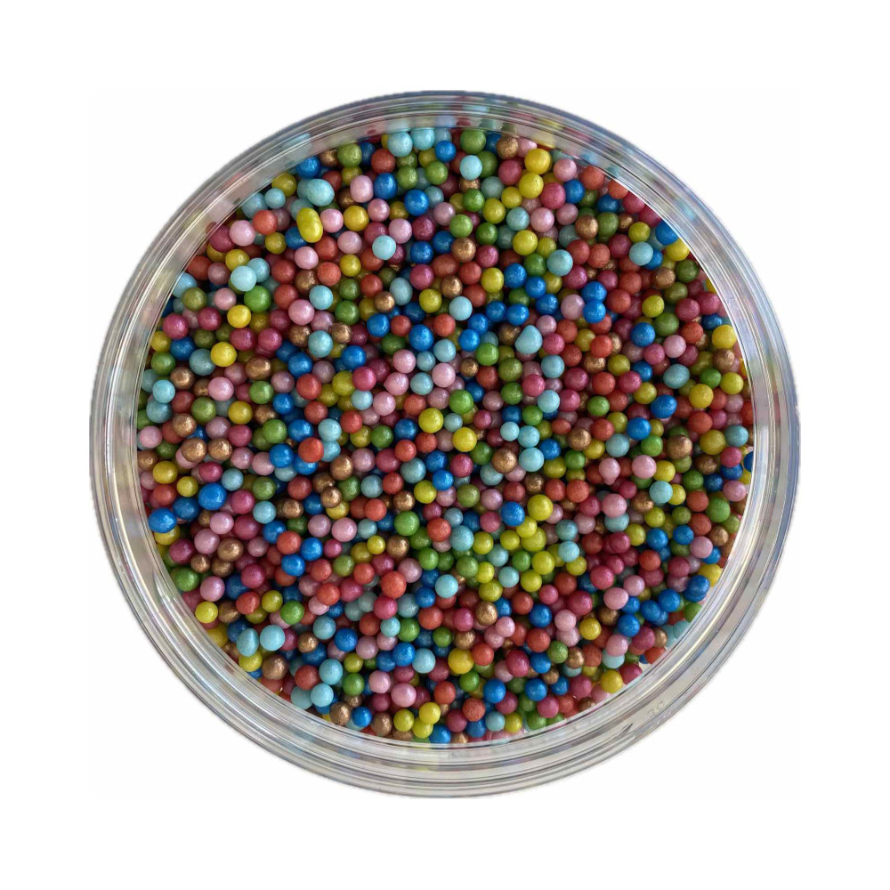 Πέρλες πολύχρωμες περλέ 4mm 600γρ Sweetbite