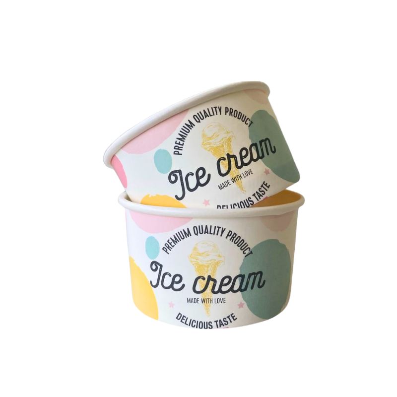 Χάρτινο κυπελάκι παγωτού circles 200cc μεσαίο 50τεμ