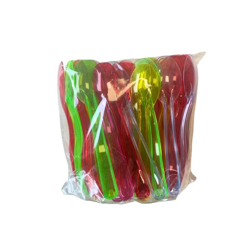 Κουταλάκια πολύχρωμα 12,5cm πλαστικά χύμα 50 τεμ