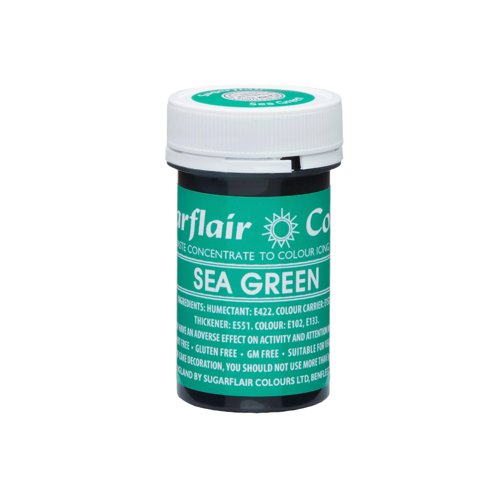 Χρώμα ζαχαροπλαστικής πάστα πράσινο sea 25γρ Sugarflair