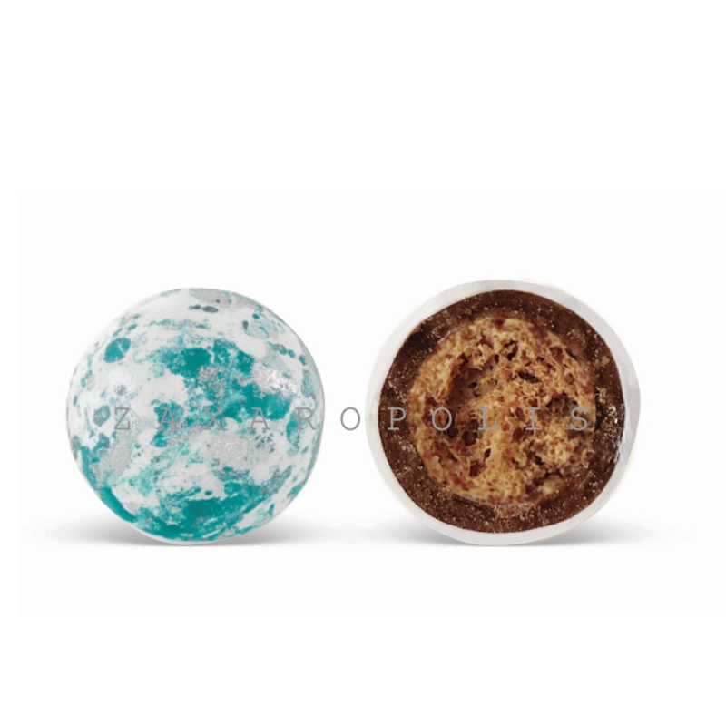 Κουφέτα Crispy πιτσιλωτό τυρκουάζ 800γρ Zaxaropolis