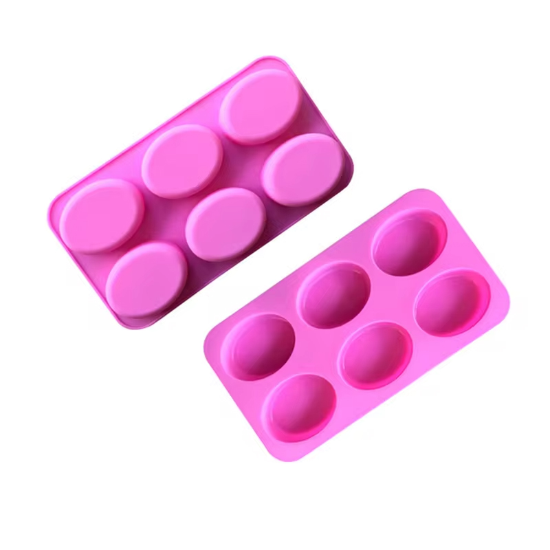 Φόρμα σιλικόνης οβάλ 5,8x7,7cm 6τεμ