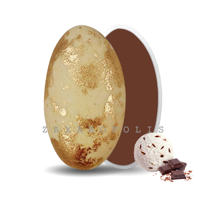 Κουφέτα Choco splash μπεζ μπρονζέ στρατσιατέλα 1 κιλό Zaxaropolis