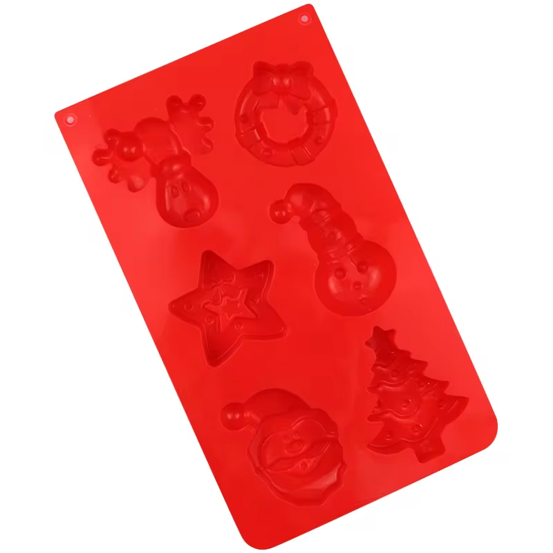Φόρμα σιλικόνης χριστουγεννιάτικα διάφορα 6τεμ