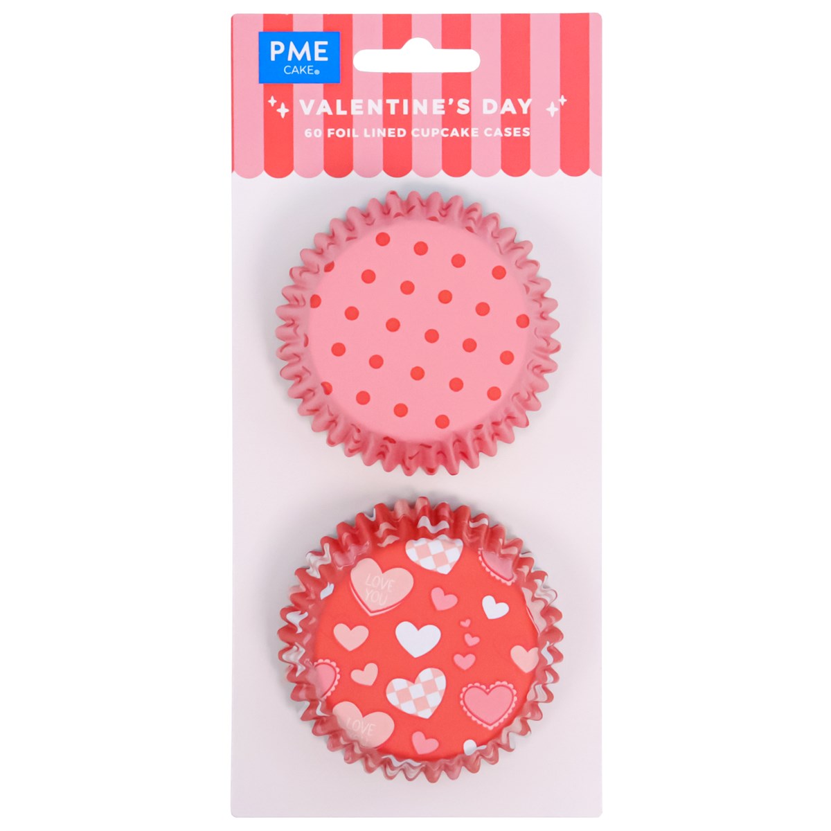 Θήκες cupcake Valentine's Day 5cm 60τεμ PME