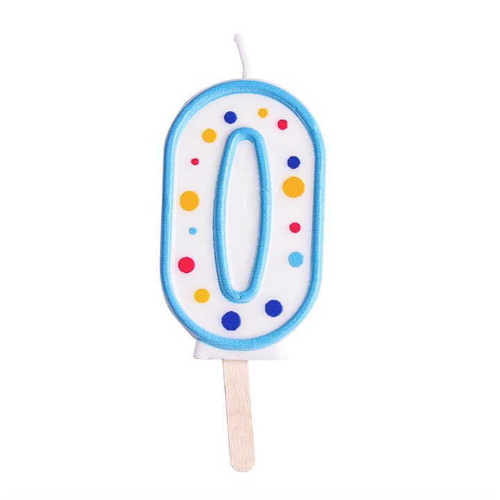 Κερί 0 γαλάζιο πουά 6,4cm PME