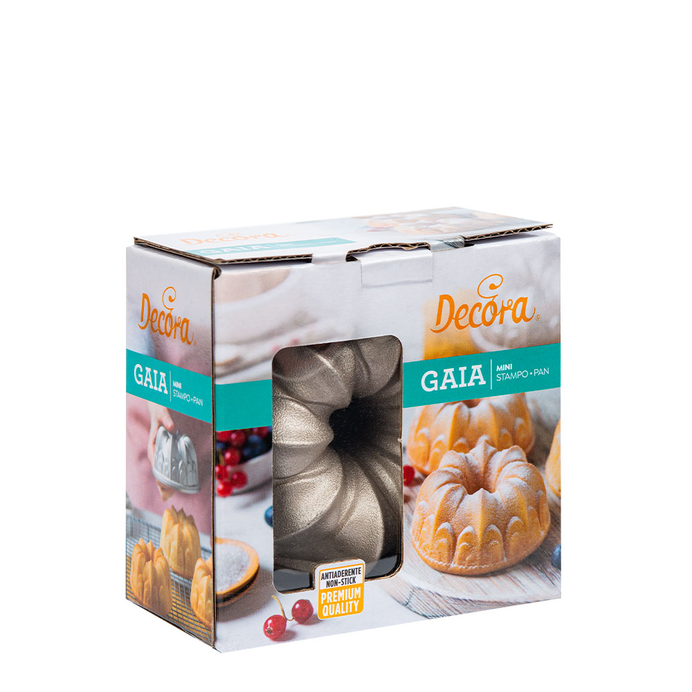 Ταψί αλουμινίου για mini κέικ Gaia 10x5cm Decora