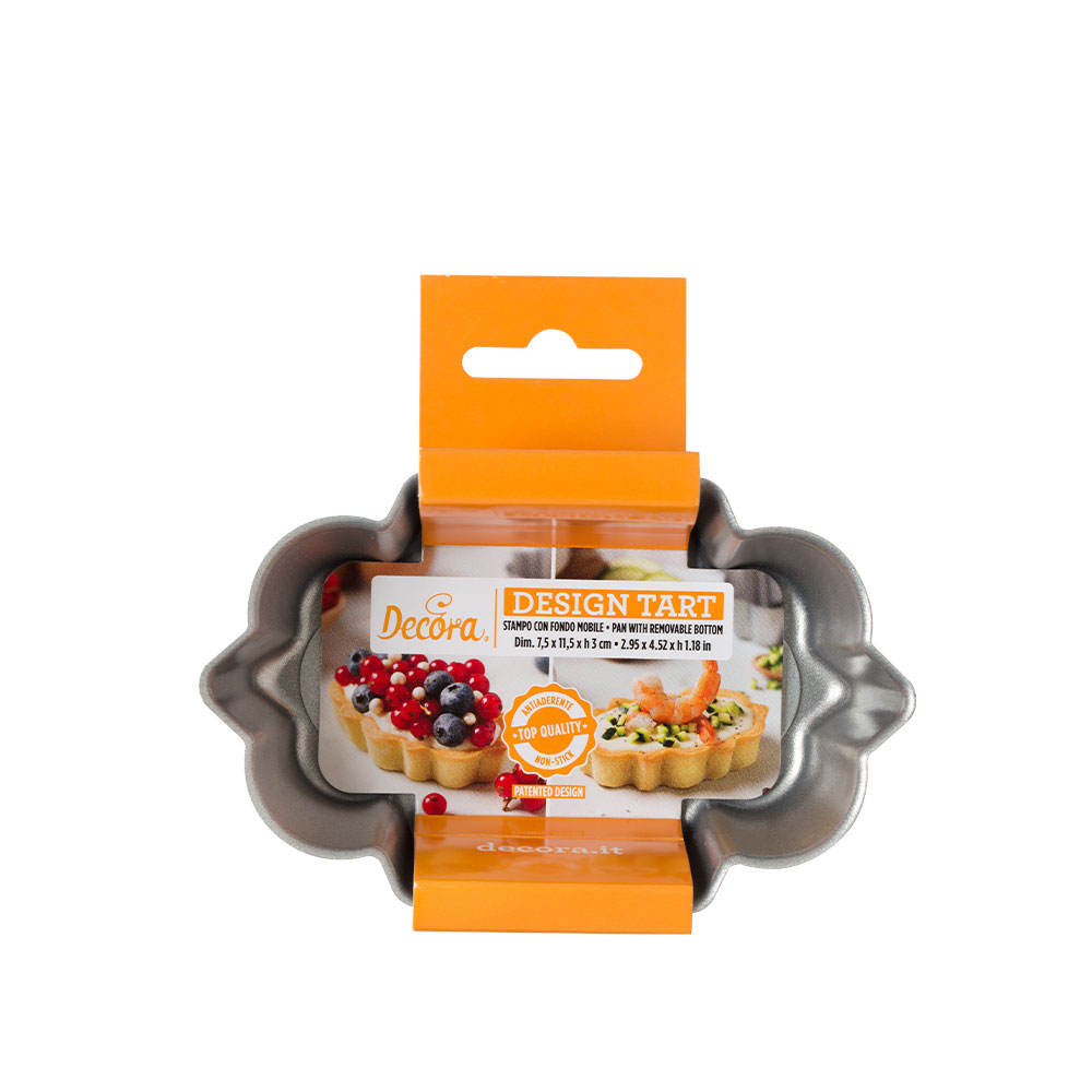 Ταψί αντικολλητικό για ταρτάκι οβάλ 7,5x11,5x3cm Decora
