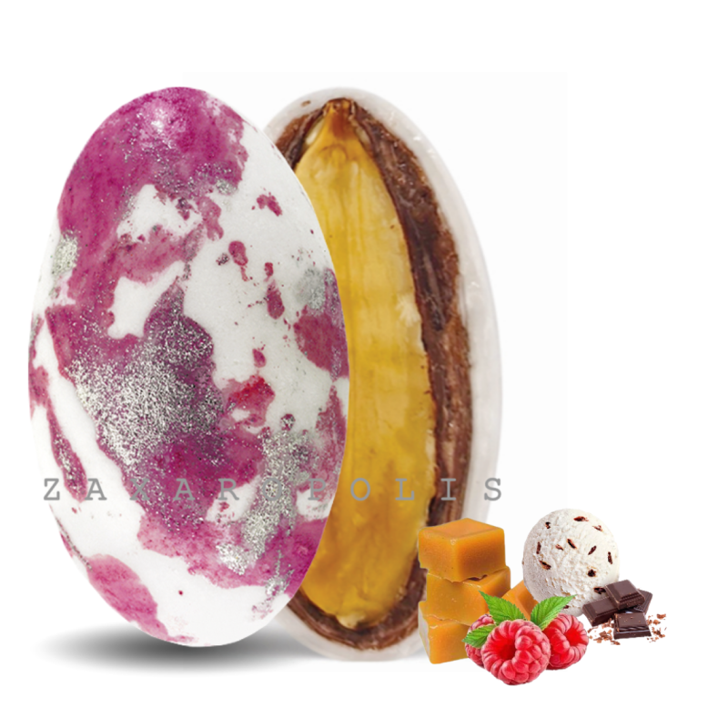 Κουφέτα My choco αμυγδάλου πιτσιλωτό φούξια  mix γεύσεων 1 κιλό Zaxaropolis
